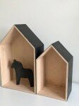 Półka domki czarne